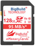 128GB Memory card for Canon EOS 1100D Camera, 95MB/s Class 10 SDXC