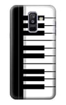 Black and White Piano Keyboard Case Cover For Samsung Galaxy A6+ (2018), J8 Plus 2018, A6 Plus 2018
