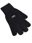 Lonsdale London Black Gloves With Patch Pair Cold Weather Winter Acrylic S/M