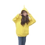 Women Solid Color Autumn Winter Warm Loose Long Sleeve Hoodies Yellow M