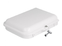 Delock - Fiberoptikdistribueringsbox - IP65, waterproof, lockable - väggmontering - inomhus, utomhus - vit - 8 portar