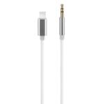 Lightning till AUX Kabel 1M Slitstark - För Bilradio / Hörlurar