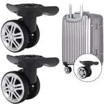Roulette de valise, paire de roues pivotantes pour bagages Roulettes pivotantes pour valise Repalcement A19 Roues à double rangée muettes - Sjlerst