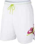 Nike M J 7" Jumpman Poolside Short Sport Shorts - White/Cyber/Active Fuchsia, X-Large