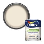 Dulux Quick Dry Paint Satinwood Magnolia For Interior Mid Sheen 750ml