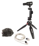 Shure Portable Videography Bundle with SE215 Earphones, MV88+ Video Kit and AMV88-Fur Windjammer