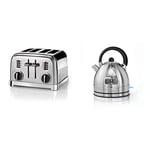 Cuisinart Signature Collection 4 Slot Toaster | Stainless Steel | CPT180BPU & Traditional Kettle | 1.7L Capacity | Stainless Steel | CTK17U