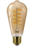 Philips LED-glödlampa Vintage ST64 4W/818 (25W) Gold Dimmable E27