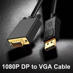 HDTV 1.8m Displayport to VGA DP to VGA Cable Conventer Male to Male Adapter
