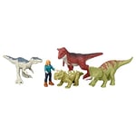 Jurassic World Le Monde d’après Coffret 5 mini-figurines Carnotaurus avec Détails Authentiques, à Collectionner, Jouet Enfant, Dès 3 ans, GWP72