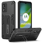 EIDERWOOD Motorola Moto E13 Håndverker Deksel m. Fingerring &amp; Stativ - Svart