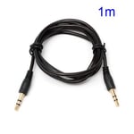 Câble Double Jack 3.5 mm Longueur 1m noir Connecteur Audio - Amahousse