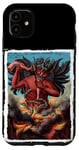Coque pour iPhone 11 The Devil Devouring Human in Hell Occult Monster Athée