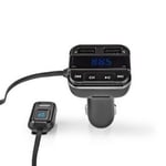 NEDIS FM-sender til bilen  Bluetooth®  Profesjonell mikrofon  Støyreduksjon  MicroSD Handsfree-samtaler  Stemmestyring  2 x USB