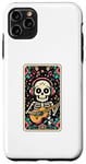 Coque pour iPhone 11 Pro Max The Guitar Player Musicien Tarot Carte Halloween Squelette