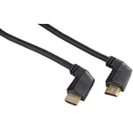Kabel HDMI Ethernet Vinklad Guld Svart 1.5m