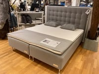 Marstrand ställbar säng / 180x200 cm / Zaragoza Pebble / Medium & Fast / Luxury BM / Solö 120 gavel