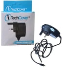 iTechCover® 3 Pin UK Mains / Wall Charger Cable Lead for Samsung Galaxy Tab 3 Kids T2105 7" Tablet / (Micro USB) - CE - ROHS - UK Approved