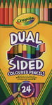 Crayola - Crayons de couleur double pointe, set de 12 pièces, 24 couleurs assorties, prétaillés, pour l'école et les loisirs, 68-6100G