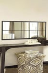 Contemporary Black Window Full Length Leaner Wall Mirror