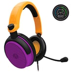 Casque de jeu supra-auriculaire STEALTH C6-100 orange et violet PS4/PS5, XBOX, Switch, PC avec micro flexible, prise 3,5 mm, câble de 1,5 m, léger, confortable et durable