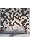 Marbled Textured Geometric White Matt Smooth Paste the Wall Mural 300cm wide x 240cm high