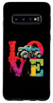 Galaxy S10 Love Monster Truck - Vintage Colorful Off Roader Truck Lover Case