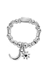 ChloBo SR2582-Single Moon & Sun Sterling Silver Ring (Medium Jewellery