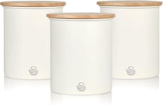 SWAN NORDIC SCANDI CANISTER SET ✅ KITCHEN COFFEE STORAGE CANISTERS WHITE 2024 UK