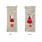 Christmas Wine Bottle Bag Champagne Cover Decoration Wrap Pouch No.2