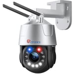 Ctronics 30X Zoom Optique 5MP Caméra Surveillance WiFi Exterieure sans Fil PTZ Caméra IP 355°90° Suivi Auto Détection Humaine Vision Nocturne 150m