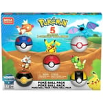Mega Pokémon Poké Ball Bundle Pack 5-Character Multi-Figure With Different Ball
