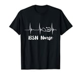 BSN Nurse Medical Heartbeat EKG Pulse BSN Nursing Graduate T-Shirt
