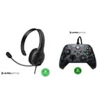 PDP LVL30 Chat Headset for Xbox One Eu (Camo) (Nintendo Switch) + PDP Controller Wired for Xbox Series X│S, Phantom Black