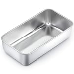 Loaf Tin, Homikit Stainless Steel Cake Bread Tin Loaf Baking Mould, Rectangular Oven Baking Pan Bakeware Set for Meatloaf, Toast Bread, Pie, Lasagna, Healthy & Non-Toxic & Durable
