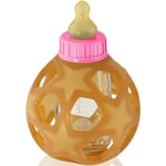 Hevea glass bottle with natural rubber - pink