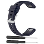 Garmin Fenix 5/Forerunner 935/Approach S60 etc. Klockarmband i silikon - Blå