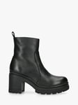 KG Kurt Geiger Covent Leather Heeled Ankle Boots, Black