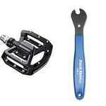 SHIMANO PD-GR500L Pedals - Black & Park Tool PW-5 - Home Mechanic Pedal Wrench Tool