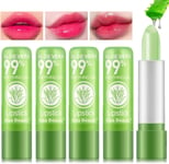 5 Piece Aloe Vera Lipstick Set Magic Temperature Colour Changing Lip Balm Cream