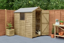 4Life Forest Wooden 6 x 4ft Overlap Apex Shed