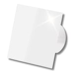 DOSPEL VERONI GLASS Ventilateur de salle de bain 100mm blanc avec minuterie - Ventilateur d'extraction ultra silencieux à montage mural avec capteur d'humidité, 230V