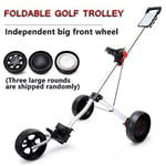 HIGHKAS 3 Wheel Foldable Golf Car, Push Pull Cart Golf Trolley Golf Push Cart with Score Board, Quick Open and Close, Drink Holder, Foot Brake, for Outdoor Golf Golf Sp Fitness Equipment LOLDF1