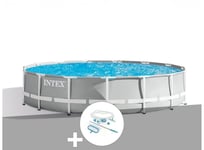Kit piscine tubulaire Intex Prism Frame ronde 4,57 x 1,22 m + Kit d'entretien
