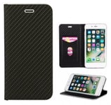 Flip Cover Fodral Xiaomi Redmi Note 8 PRO Karbon Svart Vennus