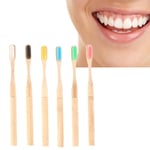 Bamboo Toothbrush With 2 Replacement Heads Tooth Oral Yellow