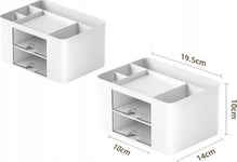Leantoys Skrivbordsförvaring Organiser Lådor Vit