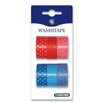 Playbox Washi tape 6 -pack röd/blå 2471133