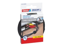 Tesa On & Off - Kabelsamlare - svart, vit, blå, gul, röd - 20 cm (paket om 5)