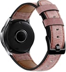 NeatCase Leather Band compatible with Huawei Watch GT/GT 2e / GT 2 (46mm), Genuine Leather Watches Strap (22mm, Pink)